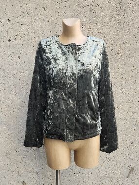 Velvet Quilted Green Jacket
